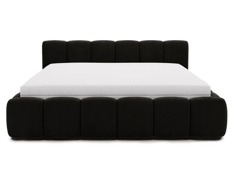 Polsterbett mit Bettkasten und Lattenrost 160x200 Cloud Low Schwarz