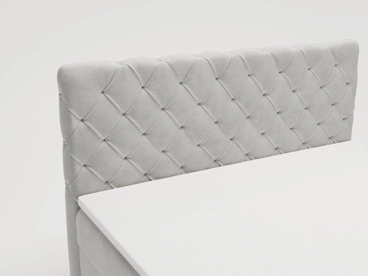Boxspringbett mit Bettkasten 180x200 Lunaris Hellgrau
