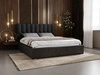 Polsterbett mit Bettkasten und Lattenrost 120x200 Roma Schwarz