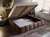 Polsterbett mit Bettkasten und Lattenrost 160x200 Cloud Braun