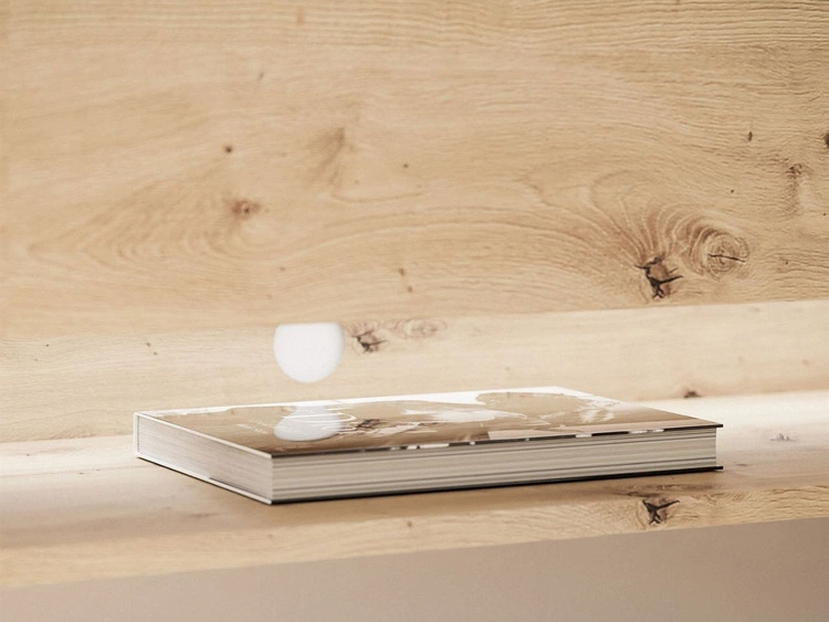TV-Schrank 90 cm mit LED-Beleuchtung und schwarzen Beinen Aurelie Artisan Eiche