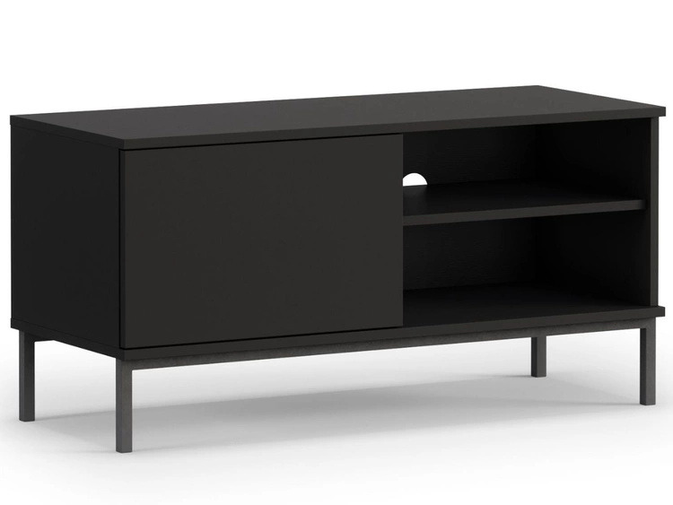TV-Lowboard mit Türen 100 cm Soroko Schwarz