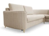 Ecksofa L-Form Links mit Schlaffunktion und Bettkasten Limon Dunkelbeige
