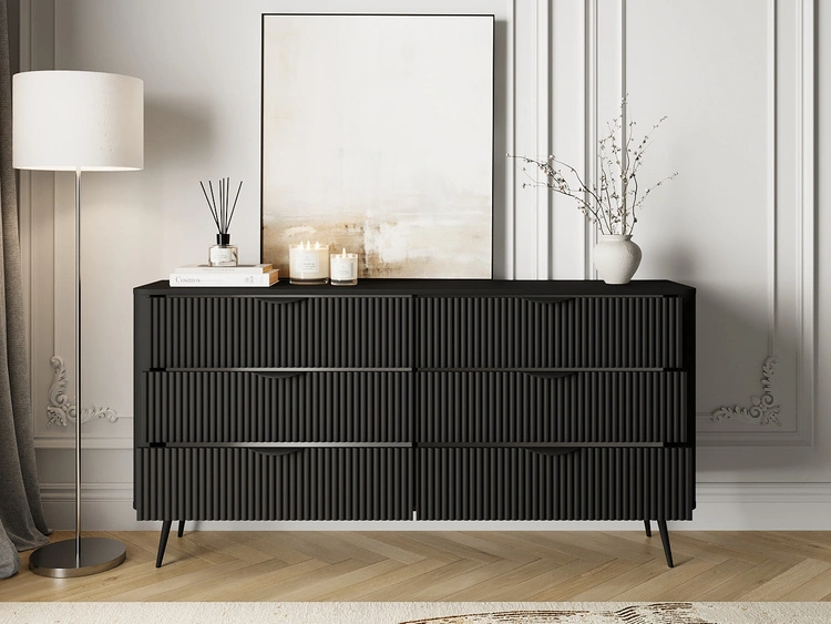Kommode mit 6 Schubladen Latina Beige