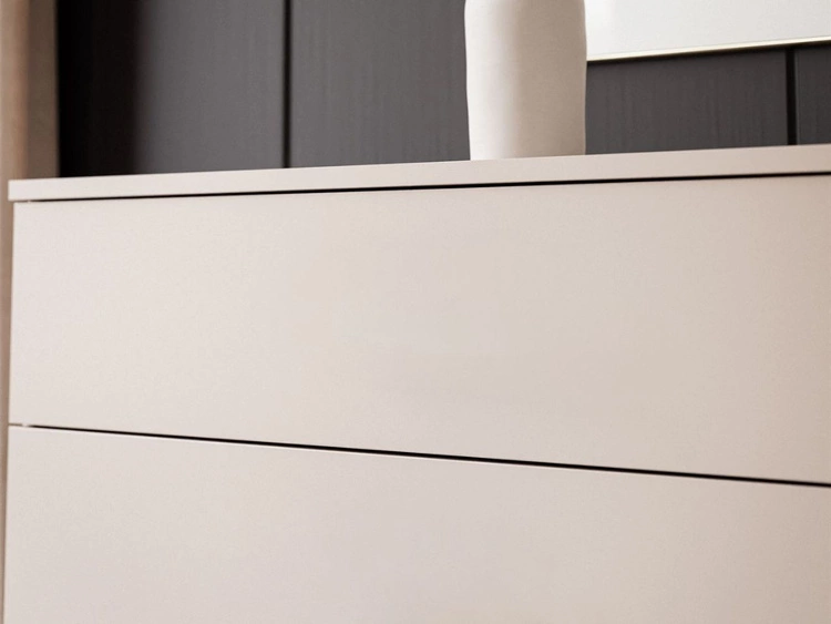 Kommode mit Türe, Schubladen und LED-Beleuchtung Nuveo Kaschmir