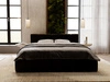 Polsterbett mit Bettkasten und Lattenrost 140x200 Split Schwarz