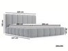 Polsterbett Ohne Bettkasten mit Lattenrost 200x200 Cloud Braun