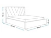 Polsterbett mit Bettkasten und Lattenrost 160x200 Tivoli Hellgrau