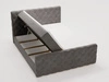 Boxspringbett mit Bettkasten 140x200 Lunaris Dunkelgrau