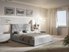 Polsterbett mit Bettkasten und Lattenrost 160x200 Tivoli Hellgrau