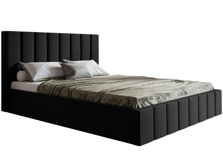 Polsterbett mit Bettkasten und Lattenrost 120x200 Siena Schwarz