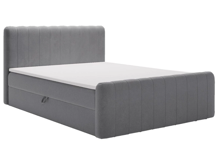 Boxspringbett mit Bettkasten 120x200 Osteno Dunkelgrau
