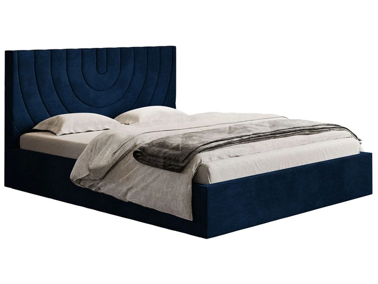 Polsterbett mit Bettkasten und Lattenrost 140x200 Corti Dunkelblau