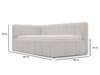 Jugendbett Einzelbett mit Bettkasten und Lattenrost 90x200 Cloud One Braun Bouclé-Stoff