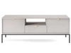 TV-Lowboard mit Schublade und Türen Amber Grau, Schwarz Frame
