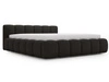 Polsterbett mit Bettkasten und Lattenrost 160x200 Cloud Low Bouclé-Stoff Schwarz