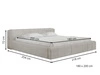 Polsterbett mit Bettkasten und Lattenrost 180x200 Lipari Beige
