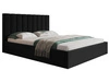 Polsterbett mit Bettkasten und Lattenrost 120x200 Sesto Schwarz