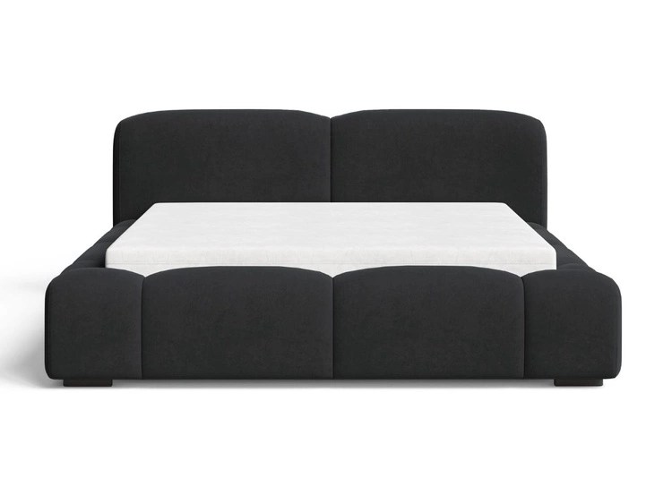 Polsterbett mit Bettkasten und Lattenrost 160x200 Aubi Schwarz