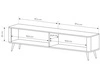 TV-Lowboard mit Türen 200 cm Latina Weiß