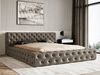 Polsterbett mit Bettkasten und Lattenrost 180x200 Palini Braun