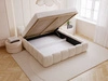 Polsterbett mit Bettkasten und Lattenrost 120x200 Cloud Low Beige