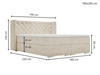 Boxspringbett mit Bettkasten 180x200 Lion Grau