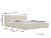 Polsterbett mit Bettkasten und Lattenrost 180x200 Alicante Beige