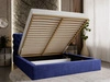 Polsterbett mit Bettkasten und Lattenrost 200x200 Apollo Blau