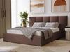 Polsterbett mit Bettkasten und Lattenrost 160x200 Lizbona  Braun