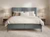 Boxspringbett mit Bettkasten 140x200 Vendi grau