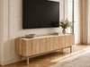 TV-Lowboard mit Türen Braha Riviera Eiche, Marmor Bianco