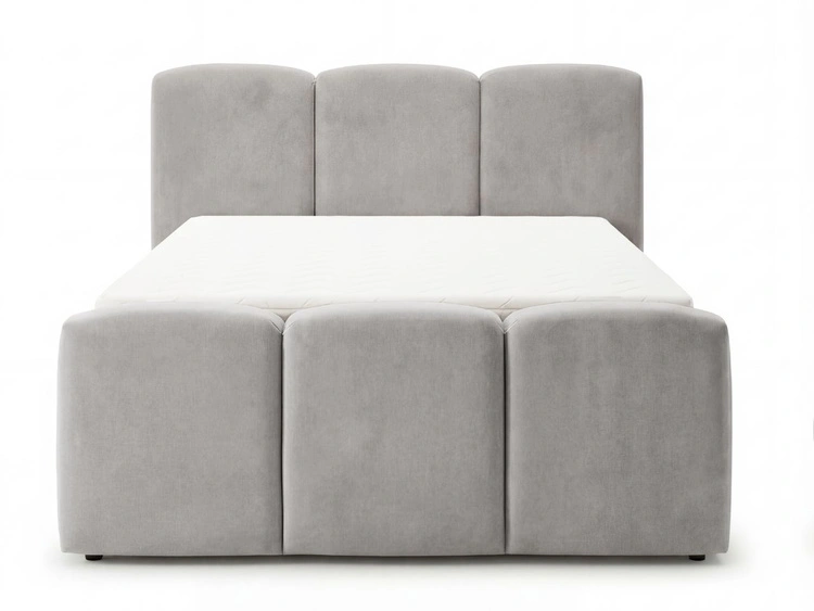 Boxspringbett mit Bettkasten 180x200 Campi Grau