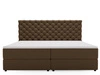 Boxspringbett mit Bettkasten 140x200 Bergamo Braun