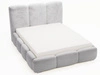 Polsterbett mit Bettkasten und Lattenrost 160x200 Bubble Hellgrau