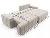 Ecksofa L-Form mit Schlaffunktion und Bettkasten Tulio Links Schwarz