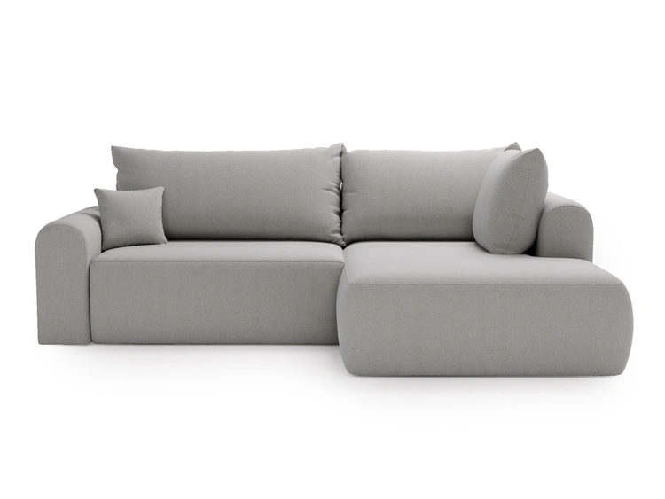Ecksofa L-Form mit Schlaffunktion und Bettkasten Savana Bis Grau