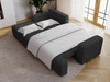 Ecksofa L-Form Links mit Schlaffunktion und Bettkasten California Schwarz