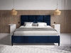 Polsterbett mit Lattenrost 180x200 Luxe Dunkelblau