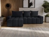 Ecksofa L-Form mit Schlaffunktion und Bettkasten Bresso Schwarz