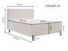 Boxspringbett mit Bettkasten 140x200 Primavera Creme
