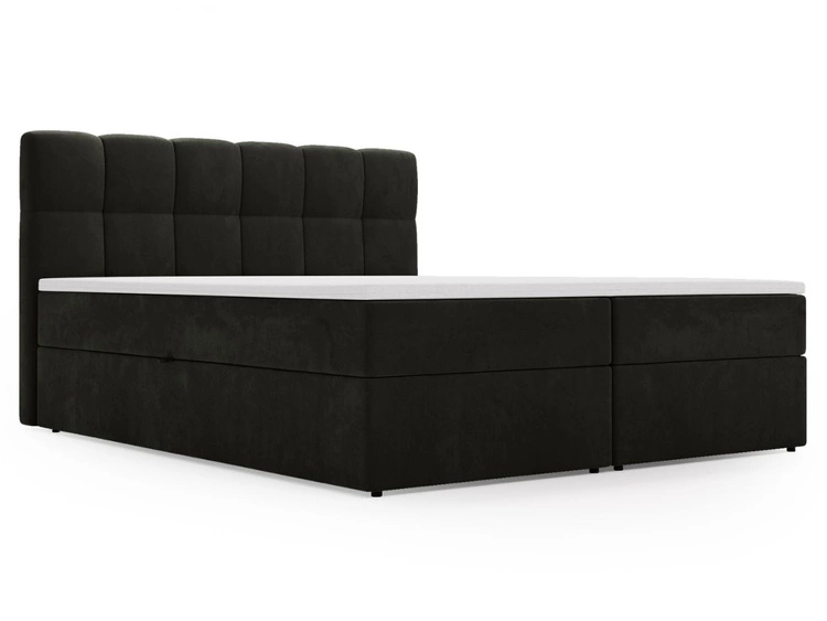 Boxspringbett mit Bettkasten 180x200 Maison Dunkelgrau