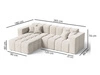 Ecksofa L-Form Links Moderne Ecksofa Loopo Schwarz