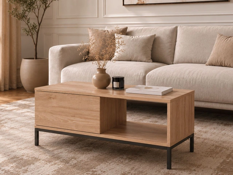 Couchtisch mit Stauraum Soroko Hickory