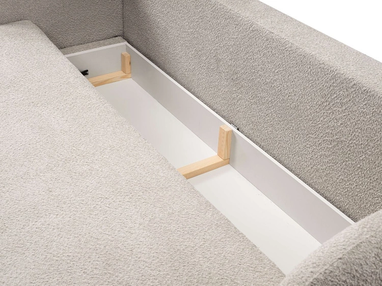 Schlafsofa mit Bettfunktion und Bettkasten Oreo Beige