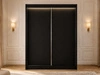 Schiebetürenschrank 150 cm mit LED-Beleuchtung Diano Schwarz
