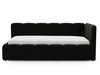 Jugendbett Einzelbett mit Bettkasten und Lattenrost 90x200 Cloud One Schwarz