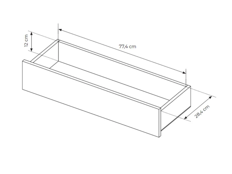 Glasvitrine mit Schubladen und LED-Beleuchtung Lumina Kaschmir