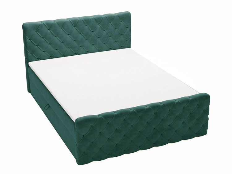 Boxspringbett mit Bettkasten 160x200 Lunaris Grün