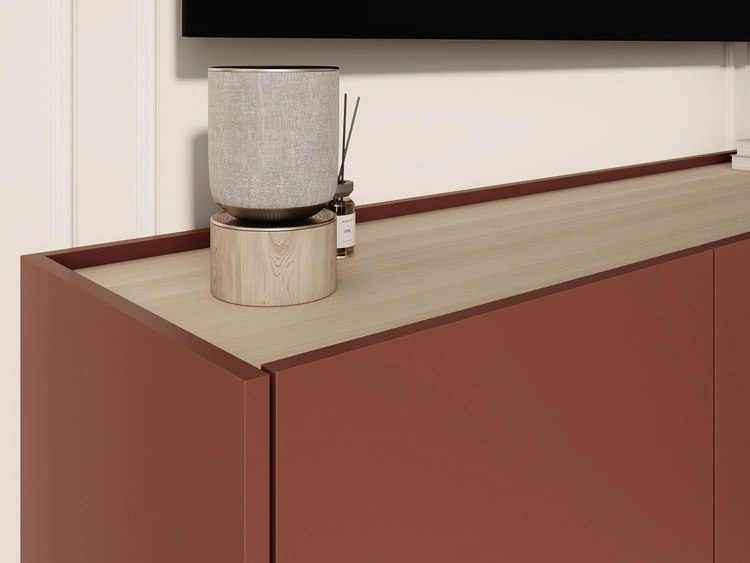 TV-Lowboard mit Türen Drevo Rot